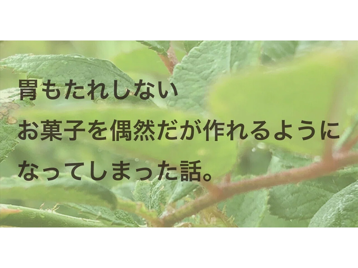 胃もたれしないお菓子を偶然だが作れるようになってしまった話。
